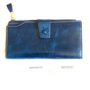 Genuine Leather Wallet - Blue